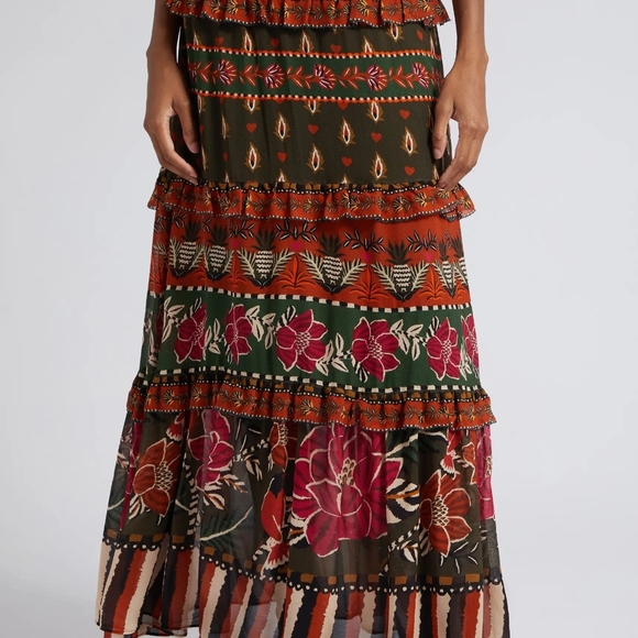 FARM Rio Viscose Multicolor Floral Maxi Skirt - Picture 1 of 16